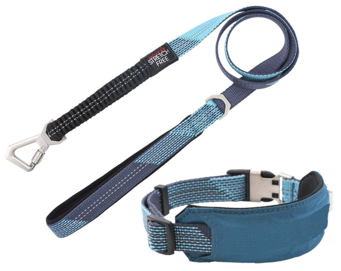 Shock Absorbing Dog Leash and Collar Set
