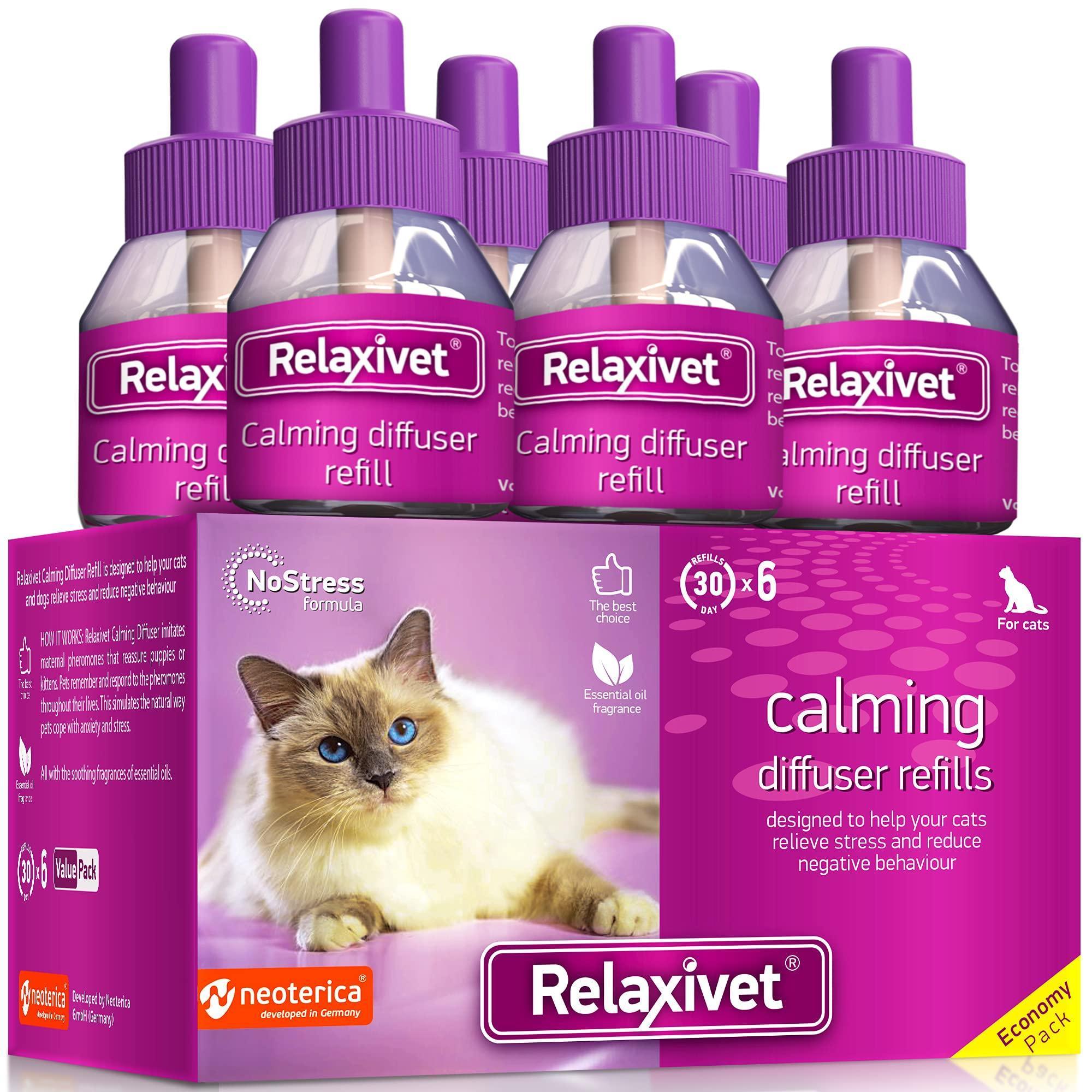 Calming Anti Anxiety Diffuser Refills for Cats - 6 pack