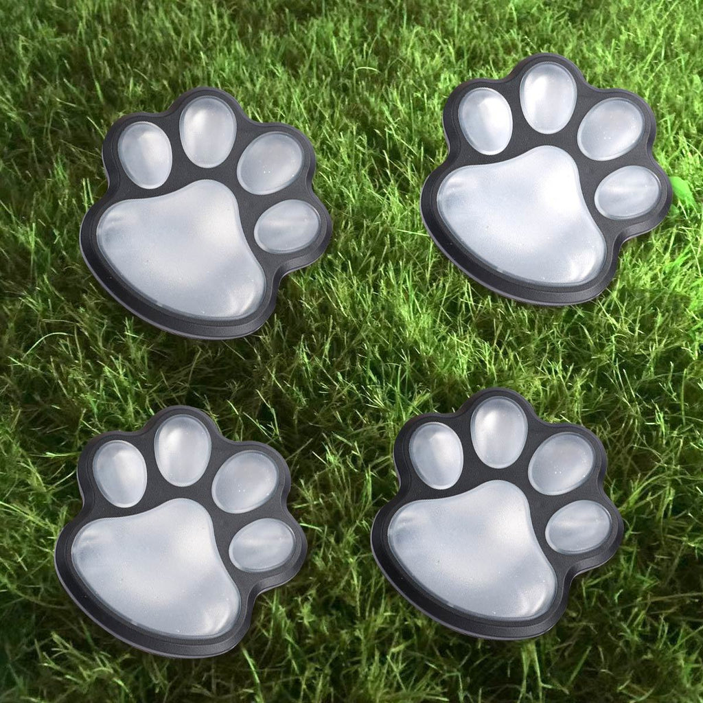 Garden or Yard Paw Print Solar Lights - 4pack