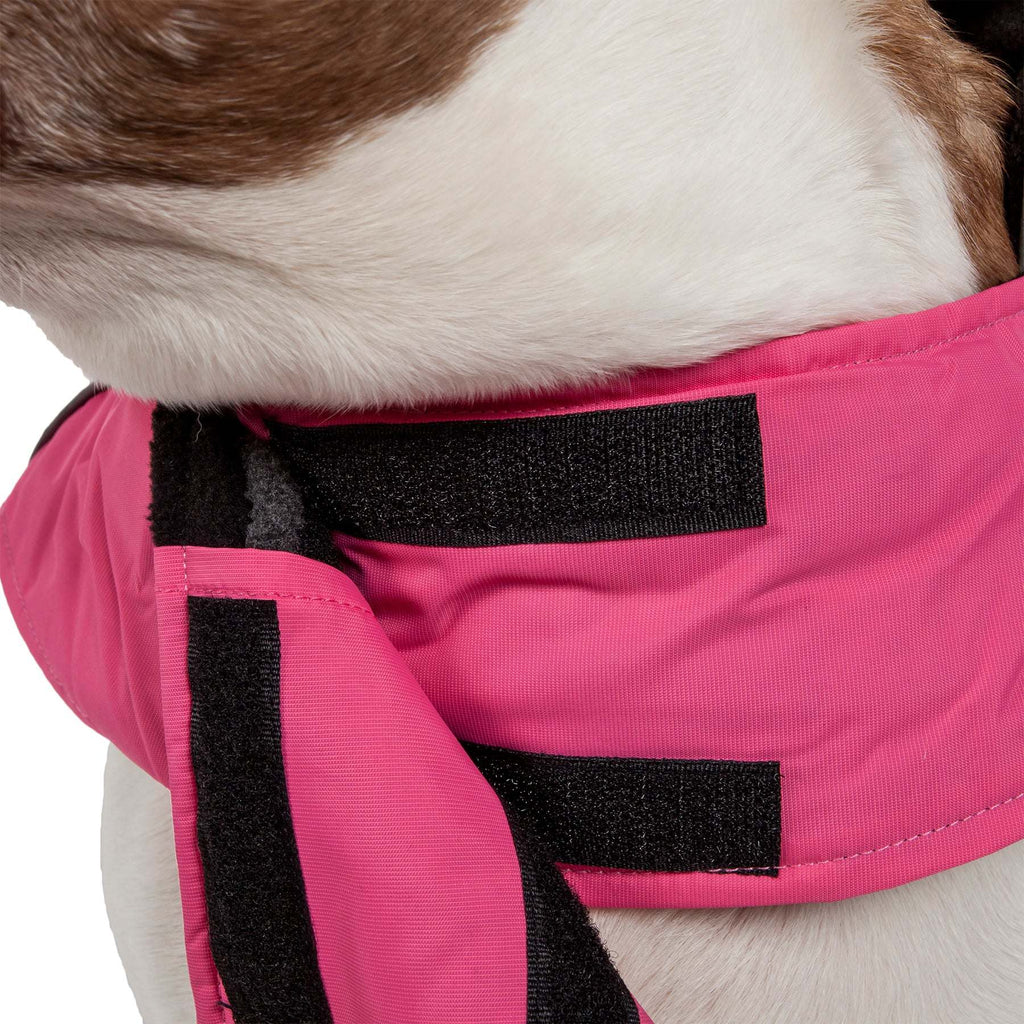 Touchdog Waterproof Convertible Dog Jacket- Pink