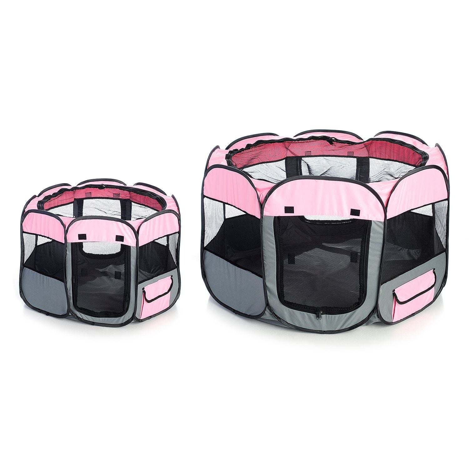 Lightweight Collapsible Dog Playpen - Pink