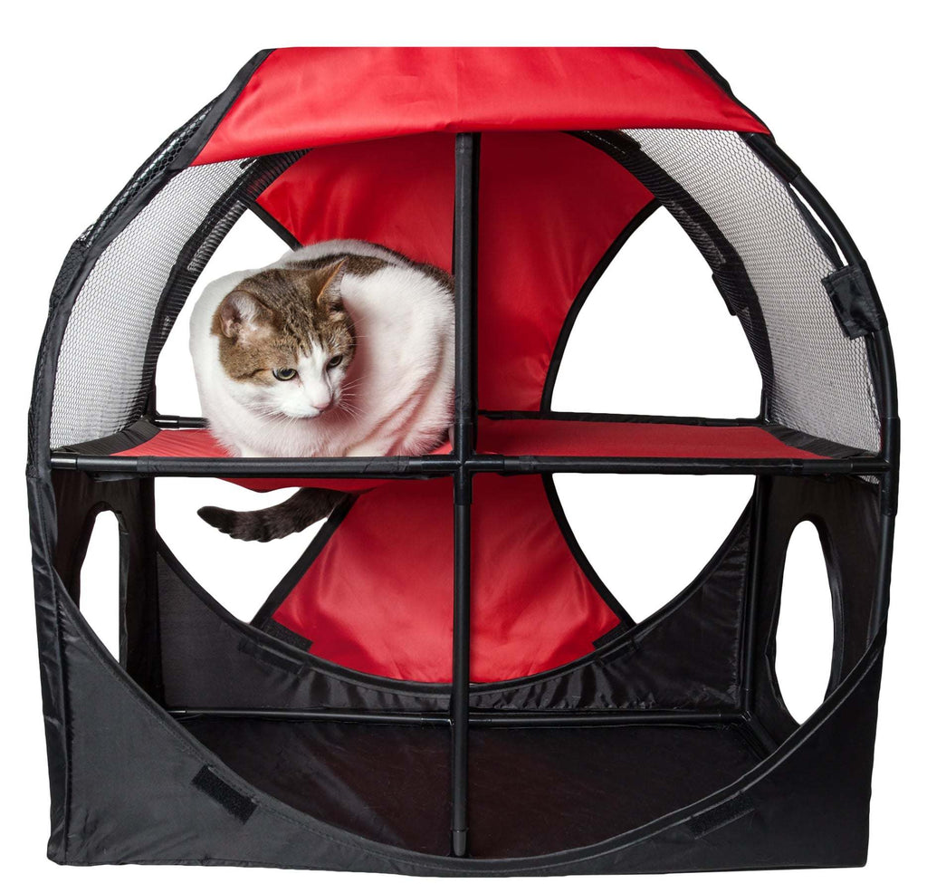 Pet Life - Kitty-Play Collapsible Cat Playhouse