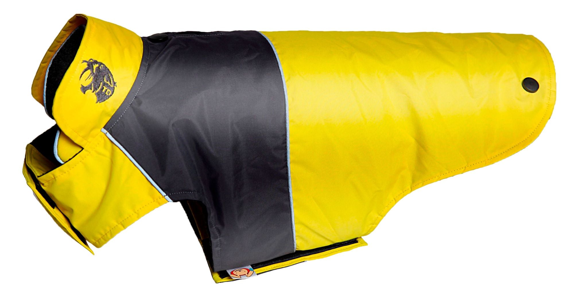 Touchdog Waterproof Convertible Dog Jacket-Yellow