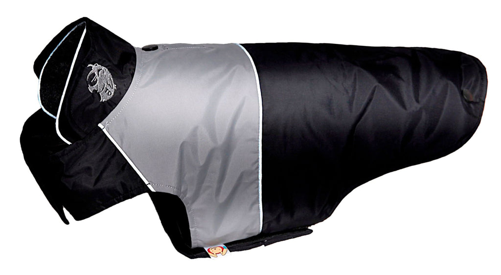 Touchdog Waterproof Convertible Dog Jacket-Black