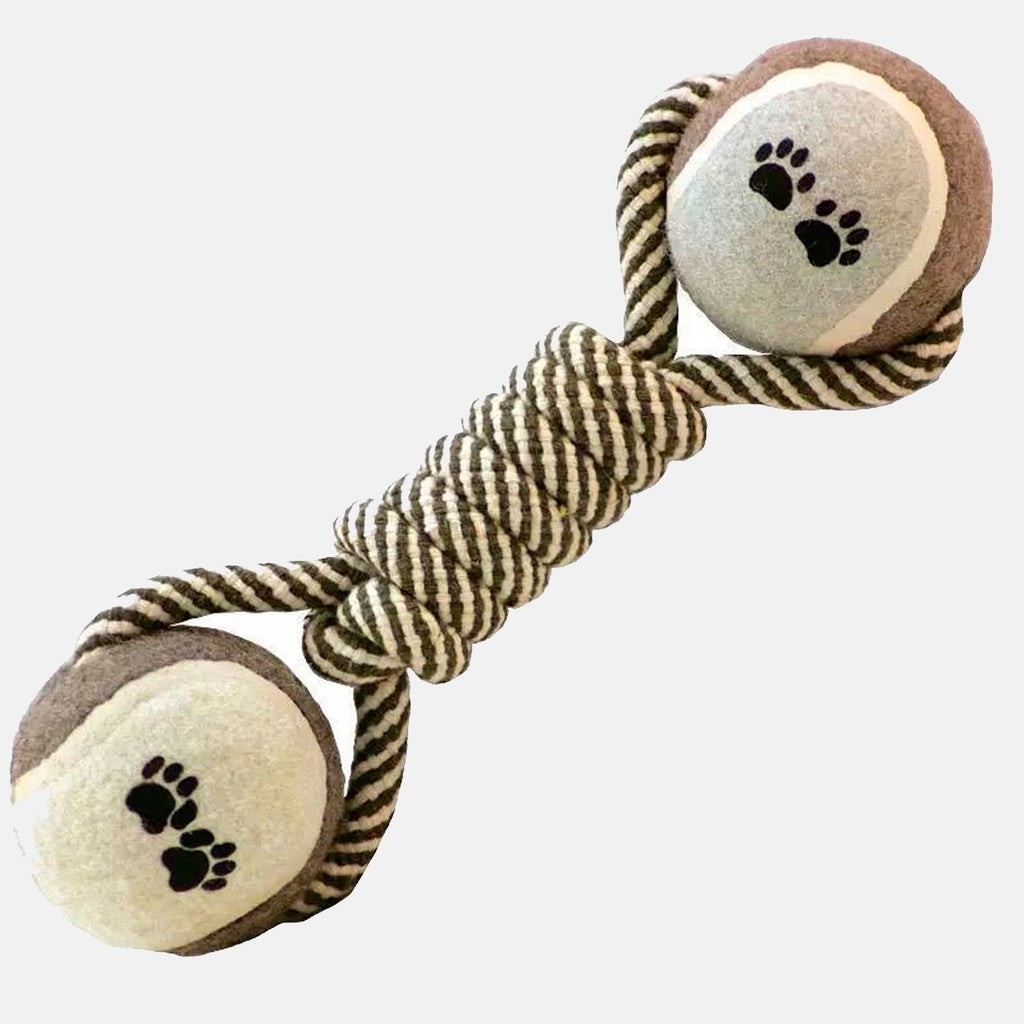 Ball Barbell Cotton Rope Dog Dental Chew