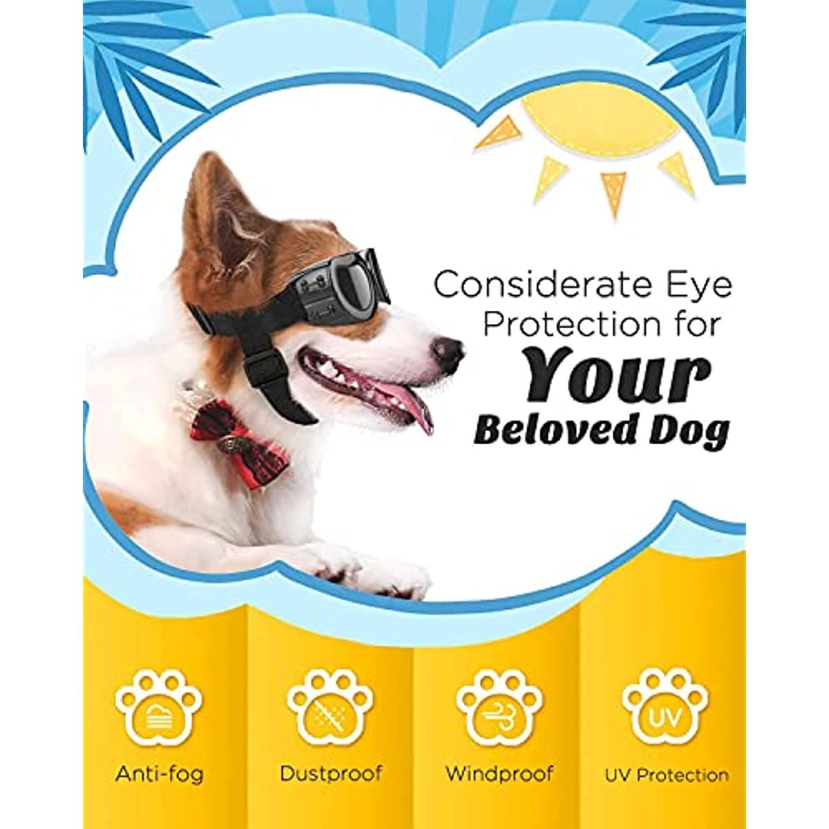 Small Dog UV Protection Eye Wear Goggles