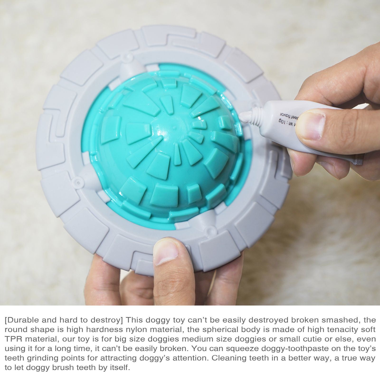 Interactive Flying Saucer Dog Toothbrush Toy