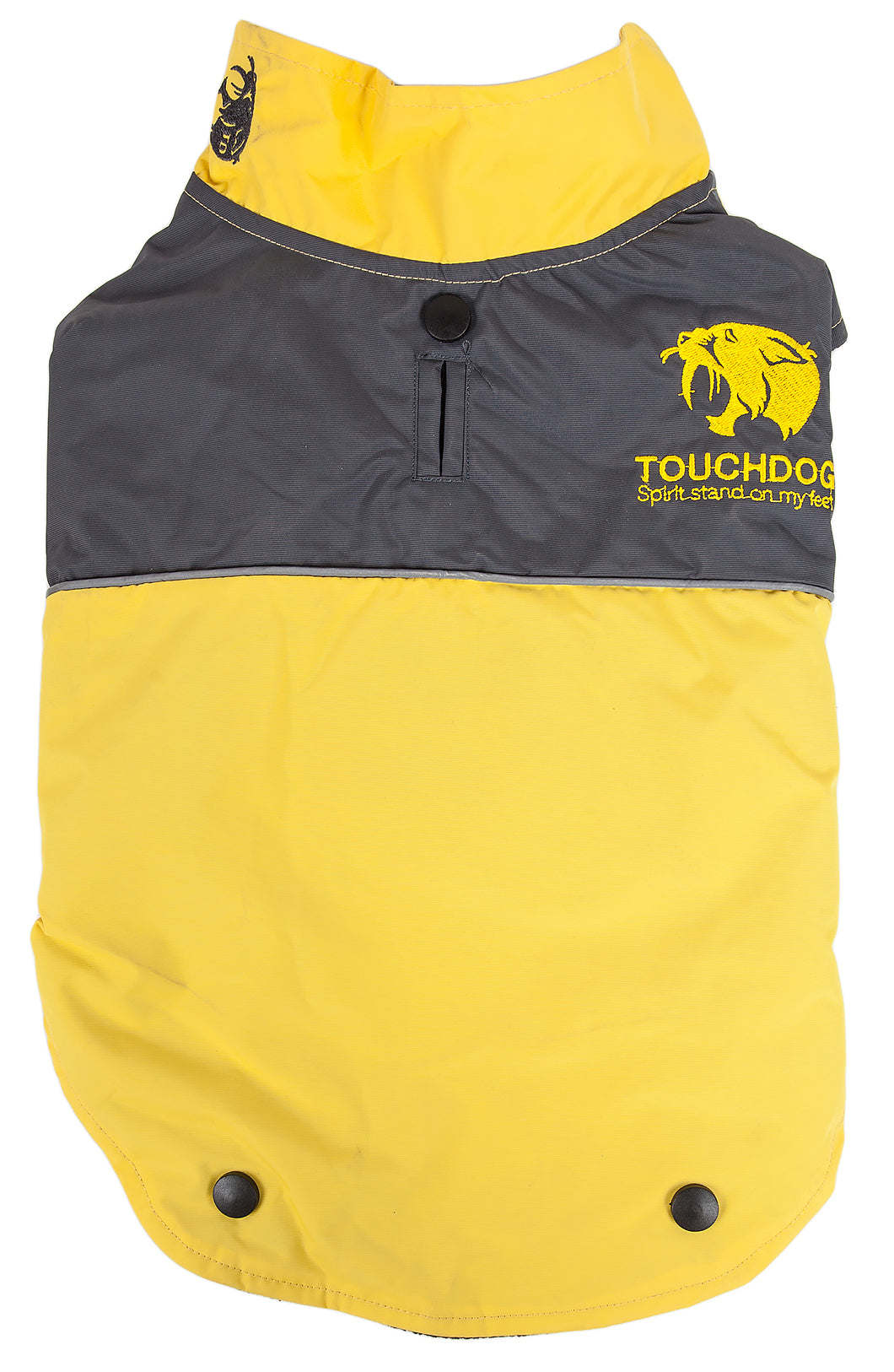 Touchdog Waterproof Convertible Dog Jacket-Yellow