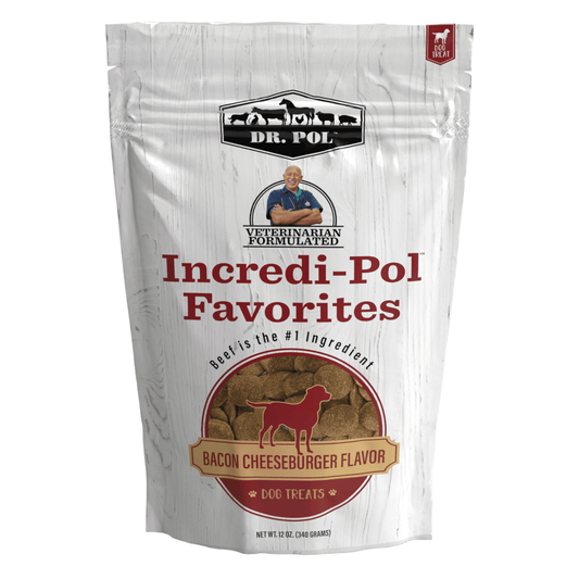 Dr. Pol's Incredi-Pol  Cheeseburger Bacon Crunchy Dog Treats