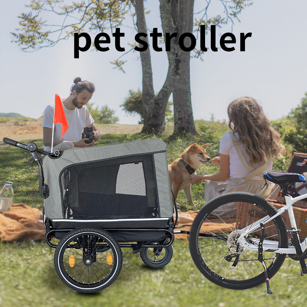 Heavy Duty Foldable Stroller Bicycle Trailer for Dogs