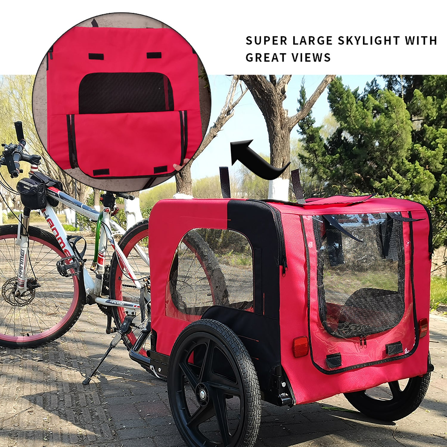 Foldable Bicycle Trailer for Dogs or Other Pets