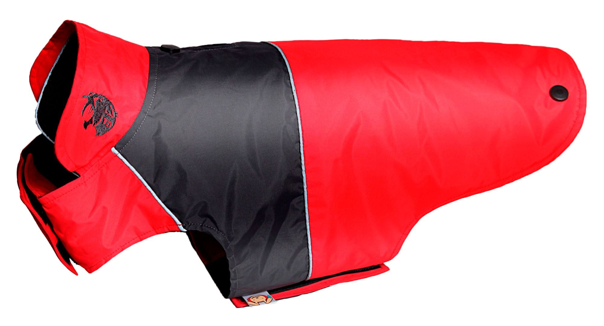 Touchdog Waterproof Convertible Dog Jacket-Red