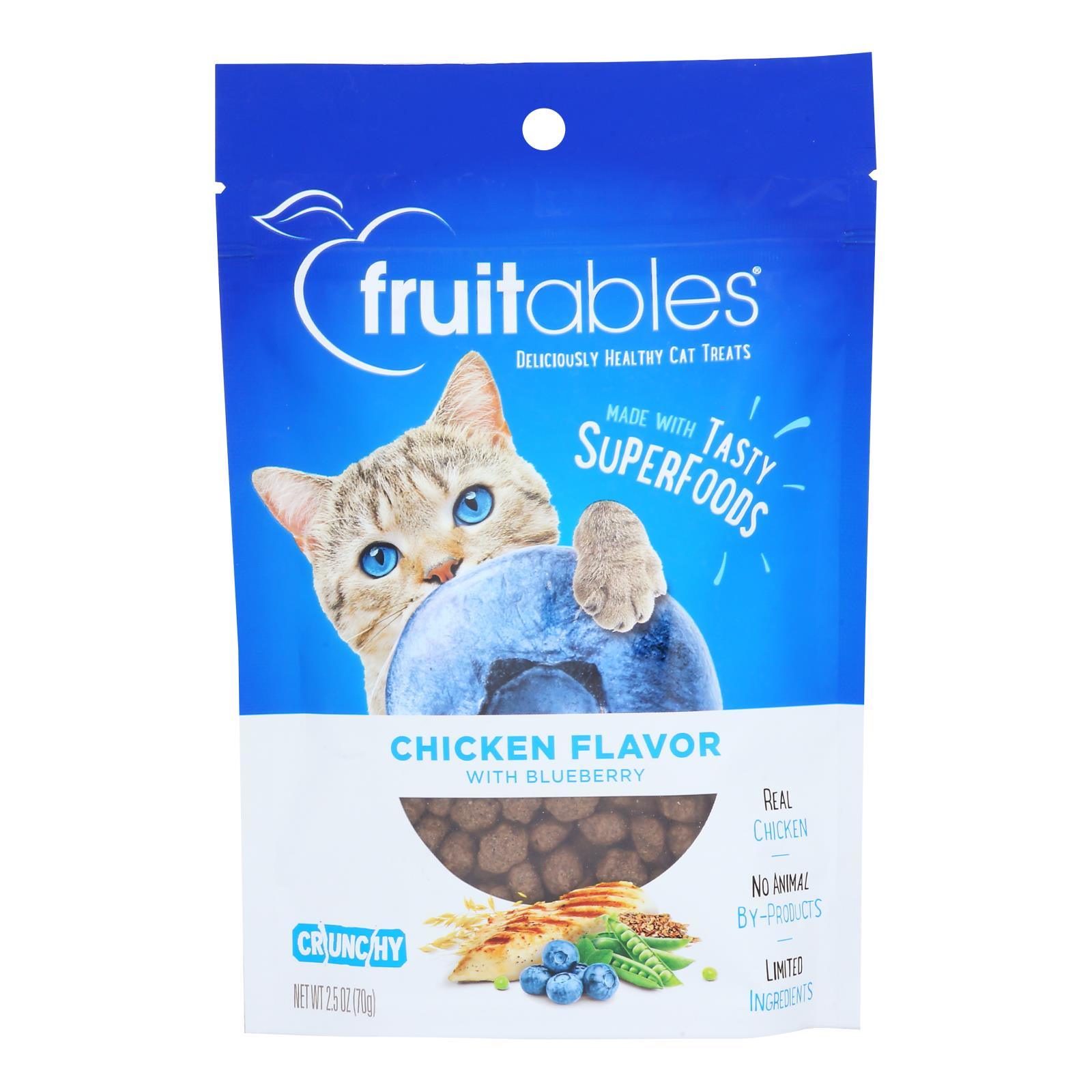 Fruitables - Cat Treats Chicken and Blueberry - Case Of 10-2.5 Oz