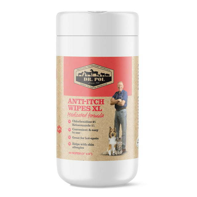 Dr. Pol's X-Large Anti-Itch Wipes for Dogs and Cats