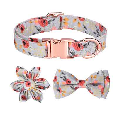 Adjustable Multicolor Flower Patterns Collars for Dogs