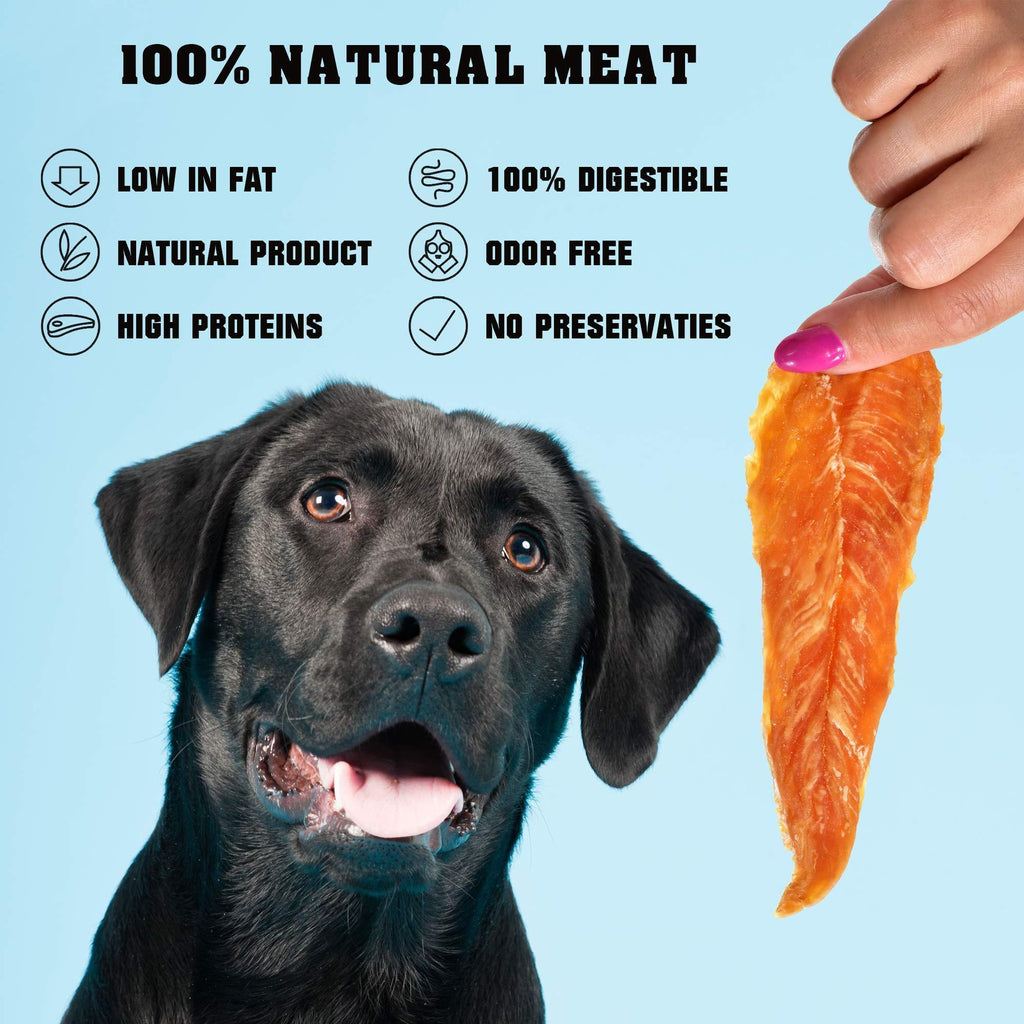 Natural Human Grade Organic Chicken Jerky Treats for Dogs