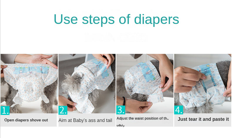 Disposable Small Dog Diapers for Males and Females