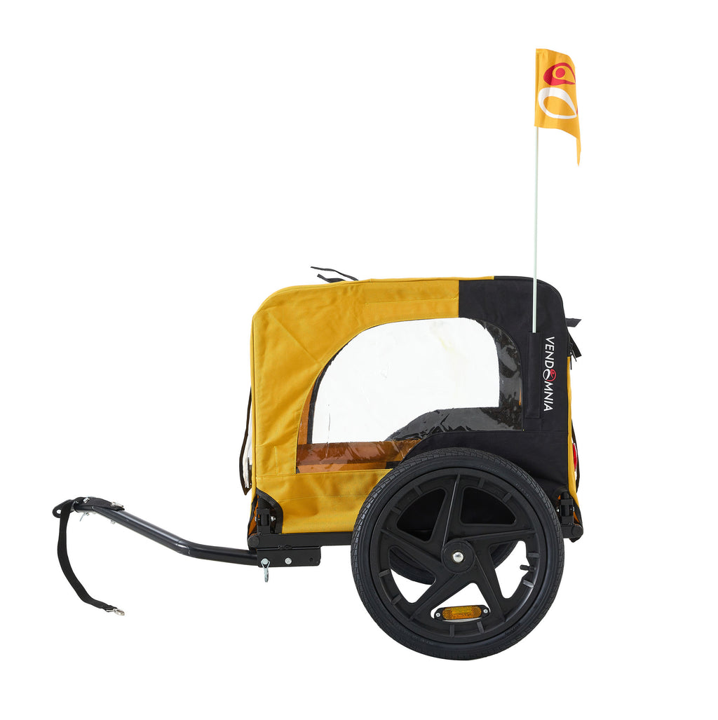 Heavy Duty Bicycle Trailer for Dogs - Yellow
