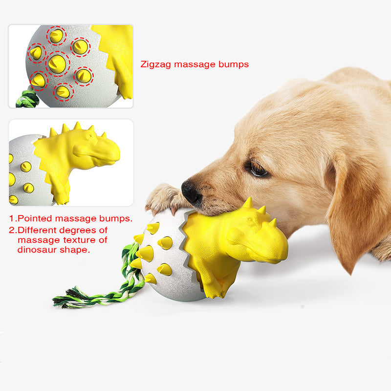 Dinosaur in Egg Doggie Toothbrush Chew Toy