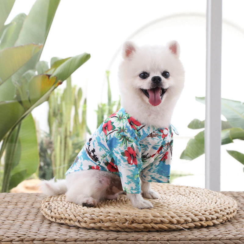 Hawaiian Beach T-Shirts for Small Breed Dogs
