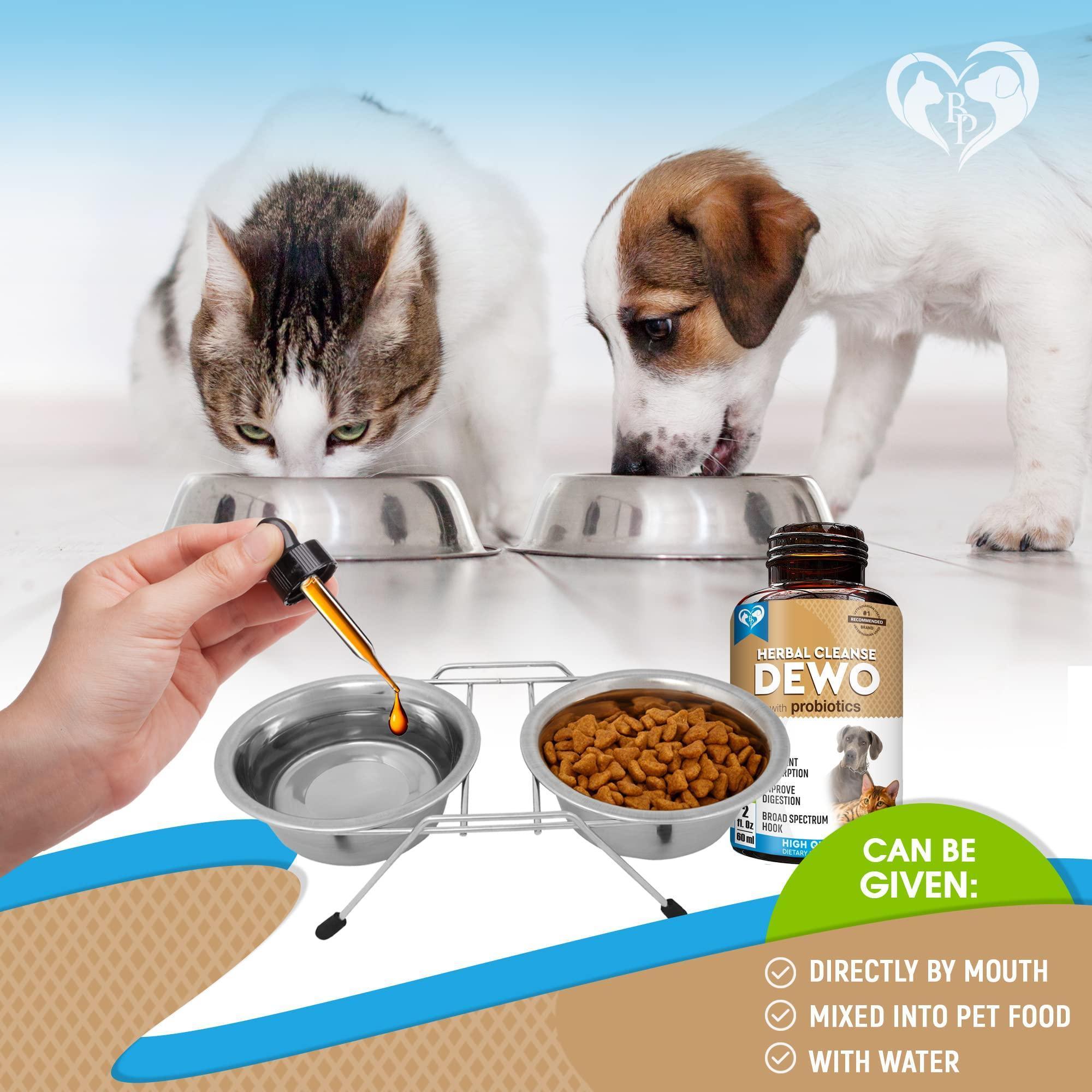 Daily Cat and Dog Natural Worm Treatment with Probiotic Drops