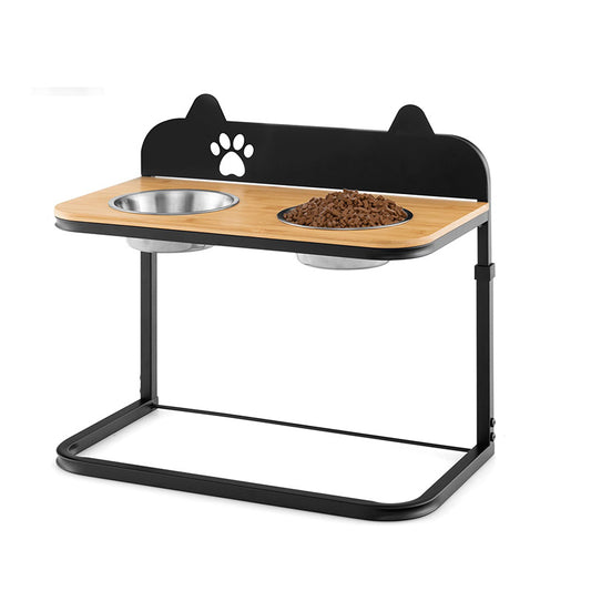 Adjustable Raised Dog Food and Water Station