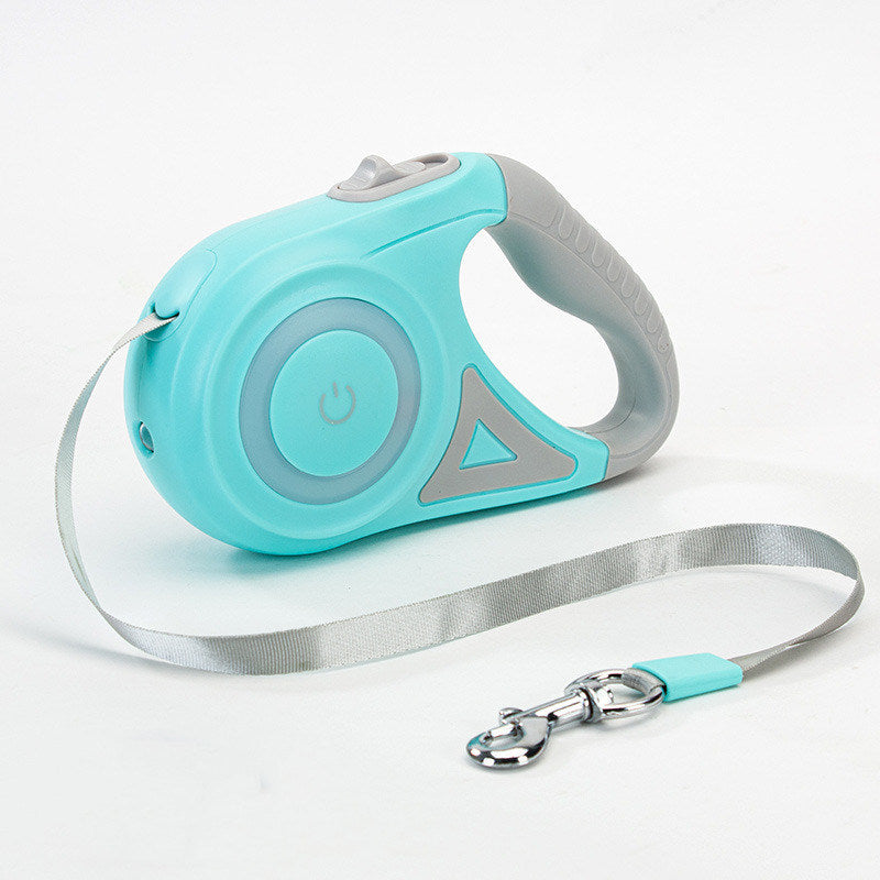 LED Light Automatic Retractable Nylon Dog Leash