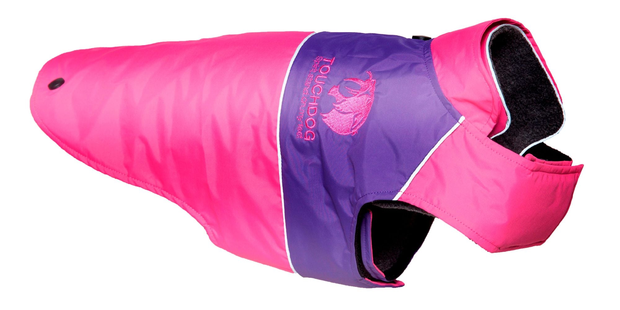 Touchdog Waterproof Convertible Dog Jacket- Pink