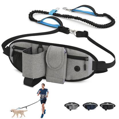 Reflective Bungee Hands Free Adjustable Dog Leash