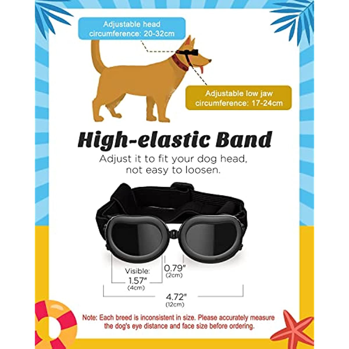 Small Dog UV Protection Eye Wear Goggles
