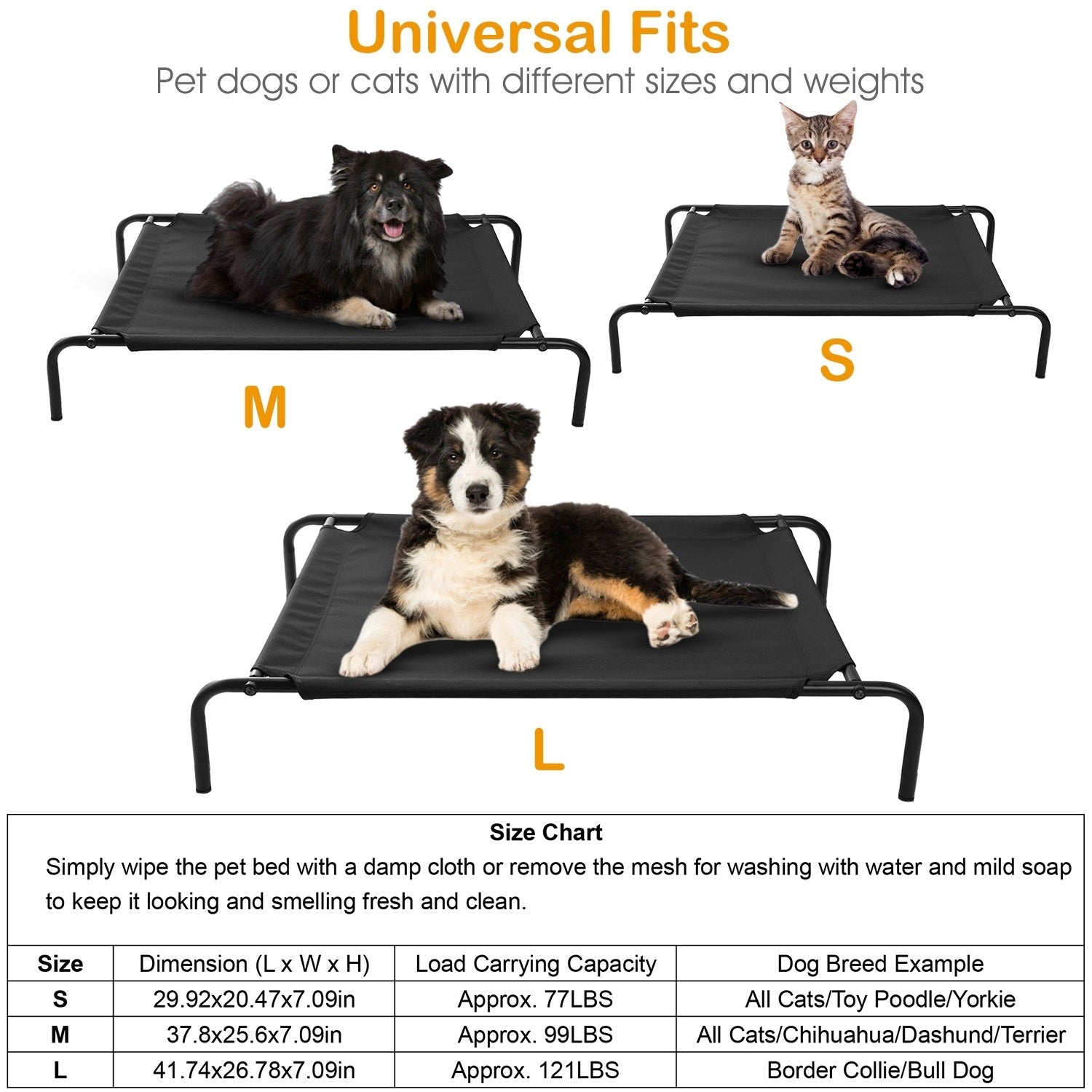 Elevated Platform Bed for Dogs and Cats - Large