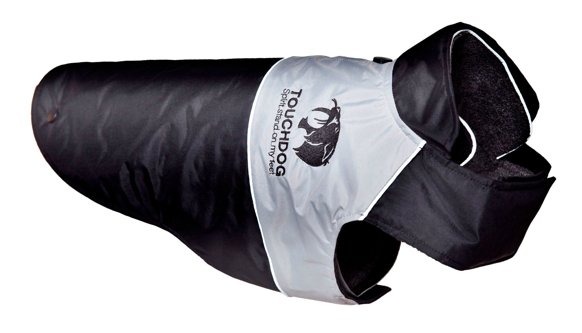 Touchdog Waterproof Convertible Dog Jacket-Black