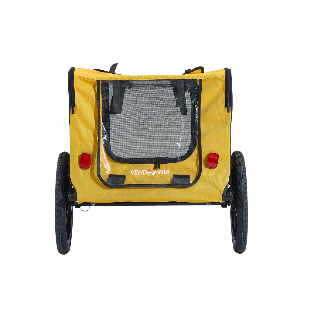 Heavy Duty Bicycle Trailer for Dogs - Yellow