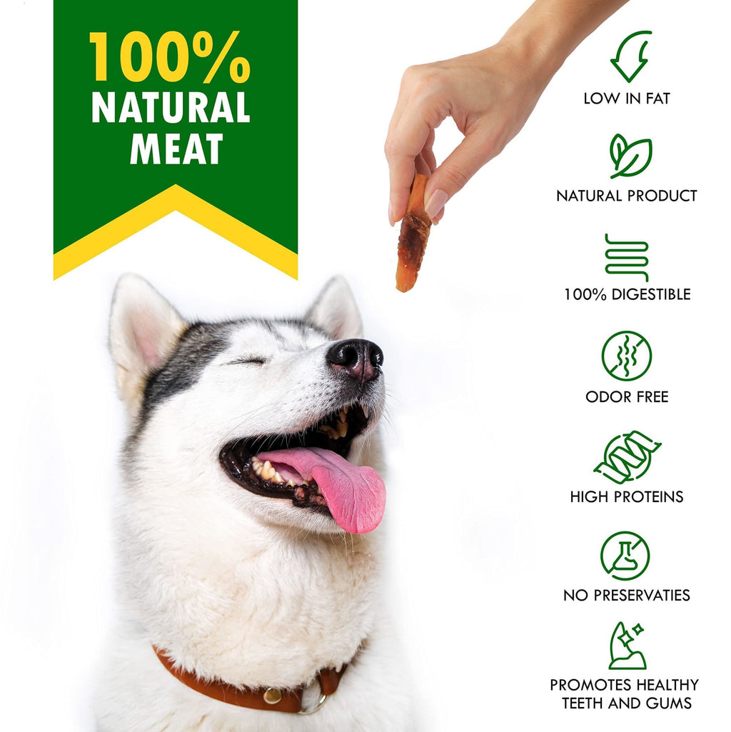 Natural Organic Sweet Potato Wrapped with Chicken Treats for Dogs