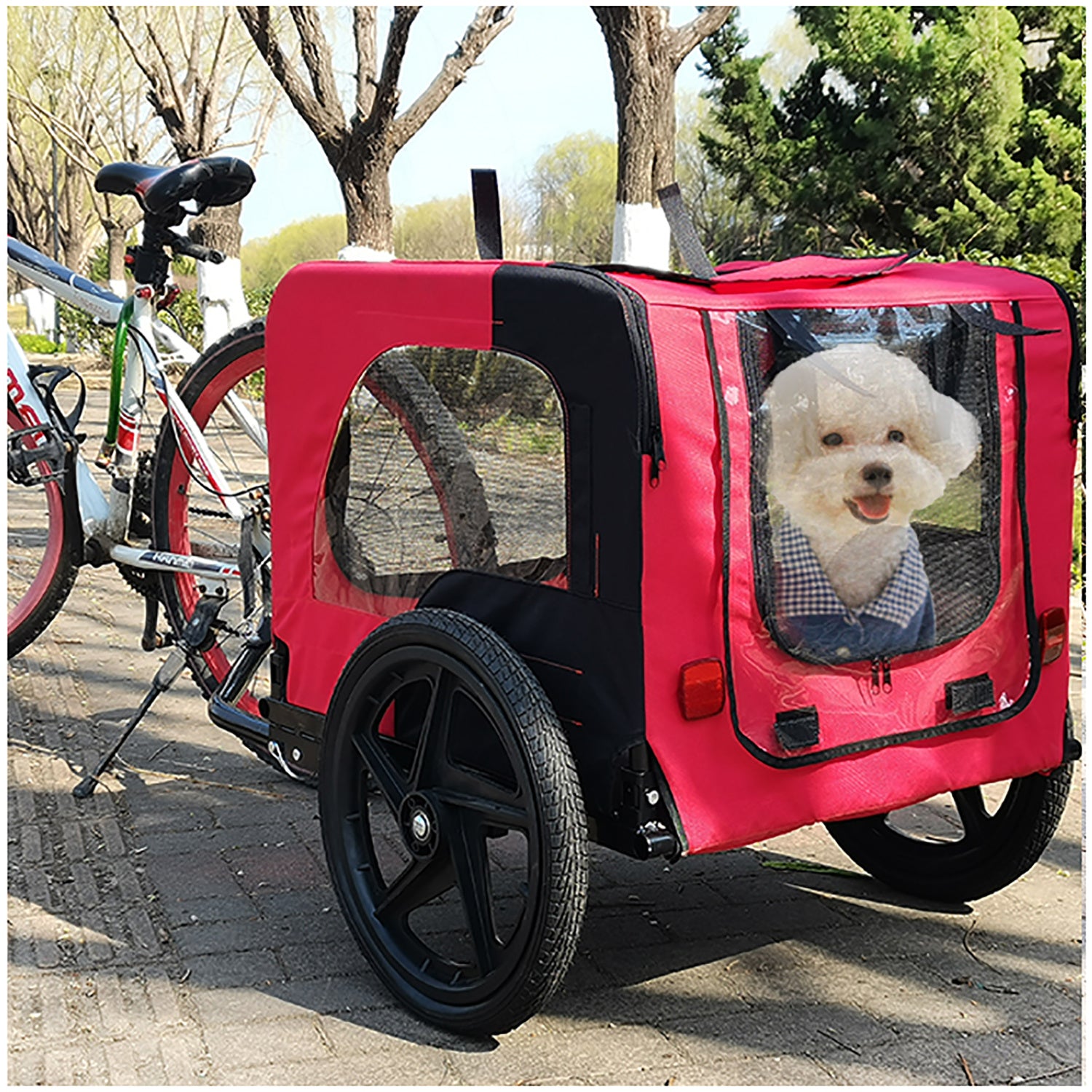 Foldable Bicycle Trailer for Dogs or Other Pets