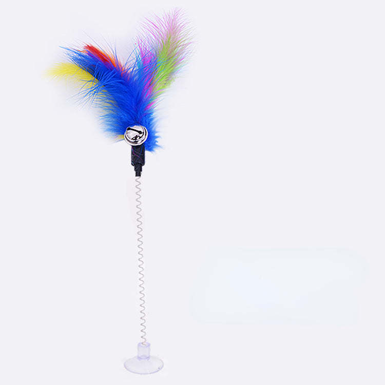 Feline Feather Teaser Wand with Bell Toy 3pk