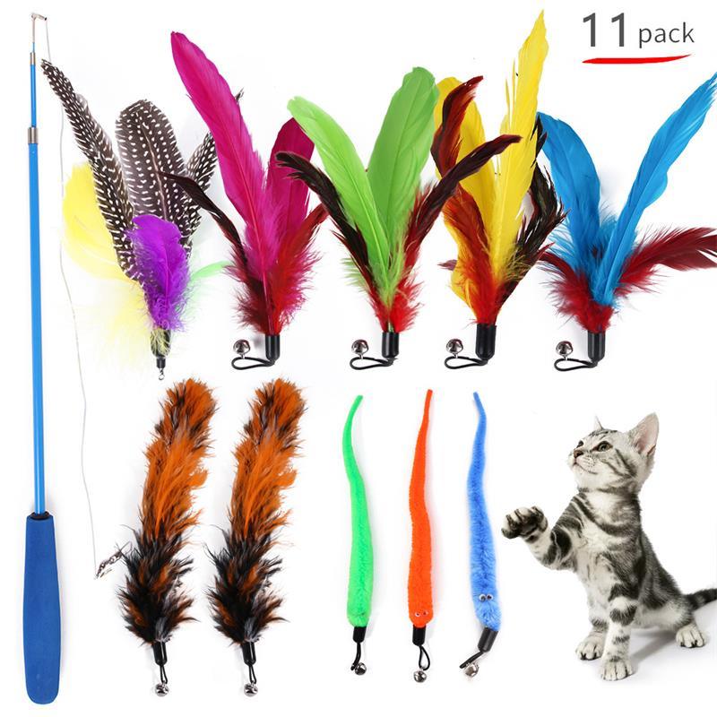 Replacement Feathers for Cat Toys - 11 PCS