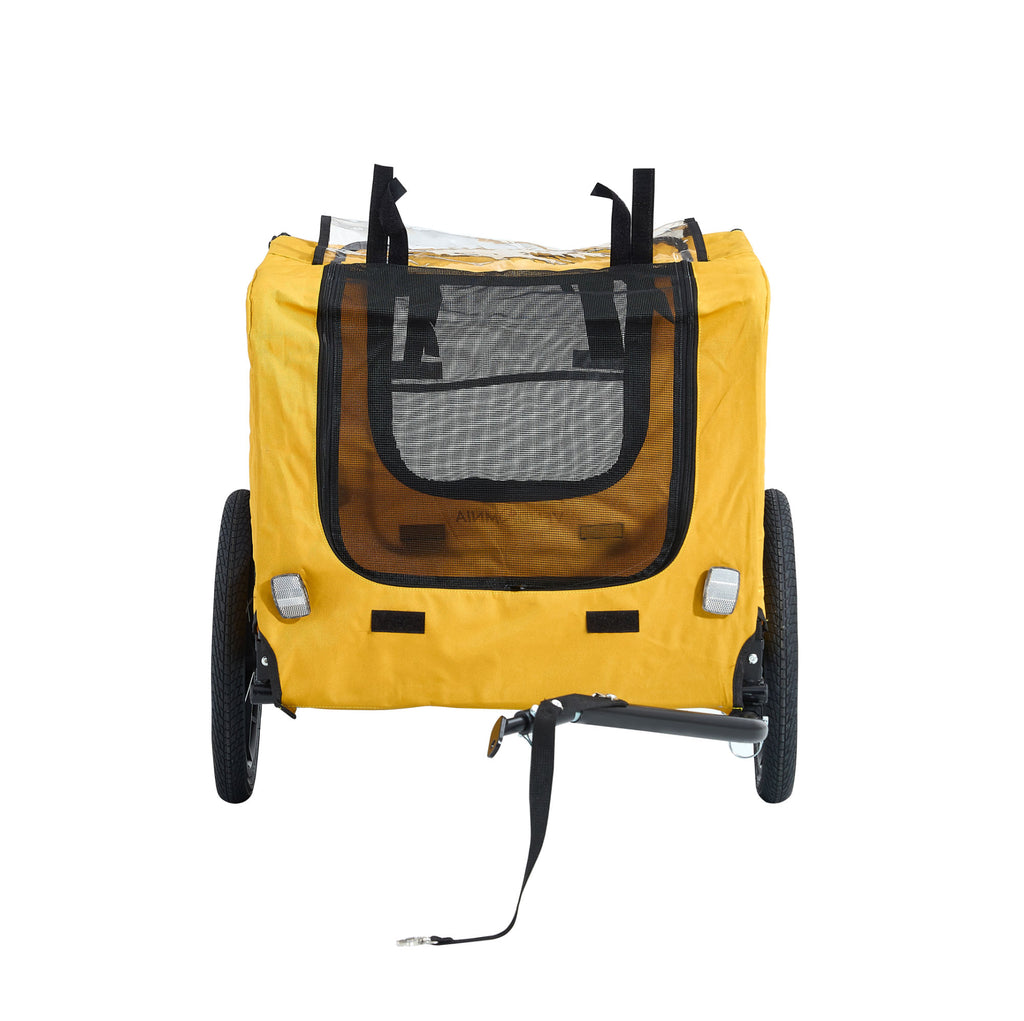 Heavy Duty Bicycle Trailer for Dogs - Yellow
