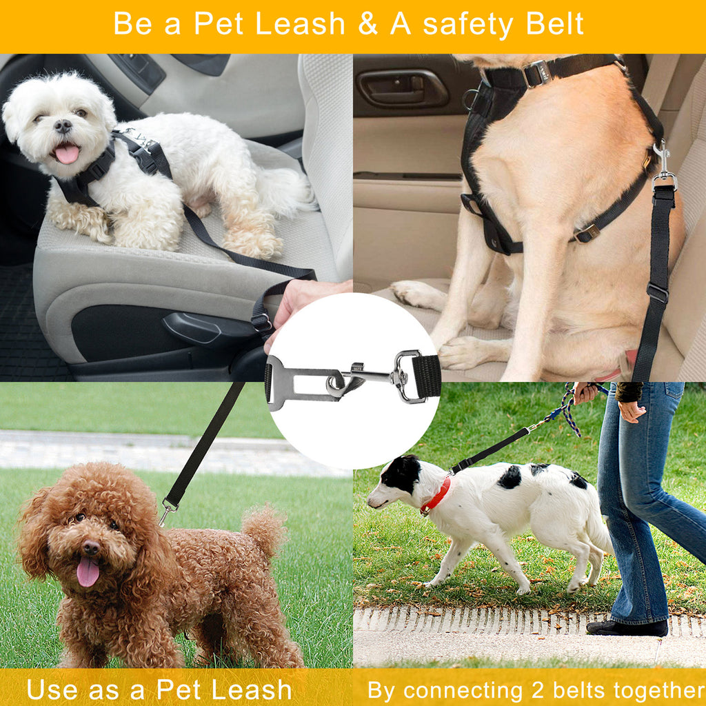 Vehicle Dog Safety Seat Belt Leash 2 pack