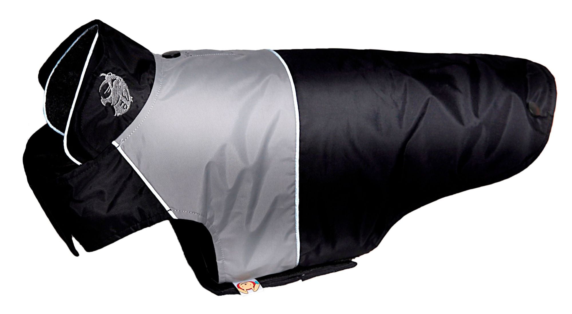 Touchdog Waterproof Convertible Dog Jacket-Black