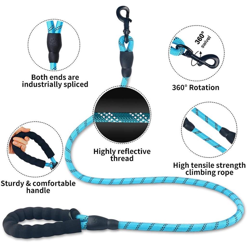 Reflective Strong Dog Leash Padded Handle