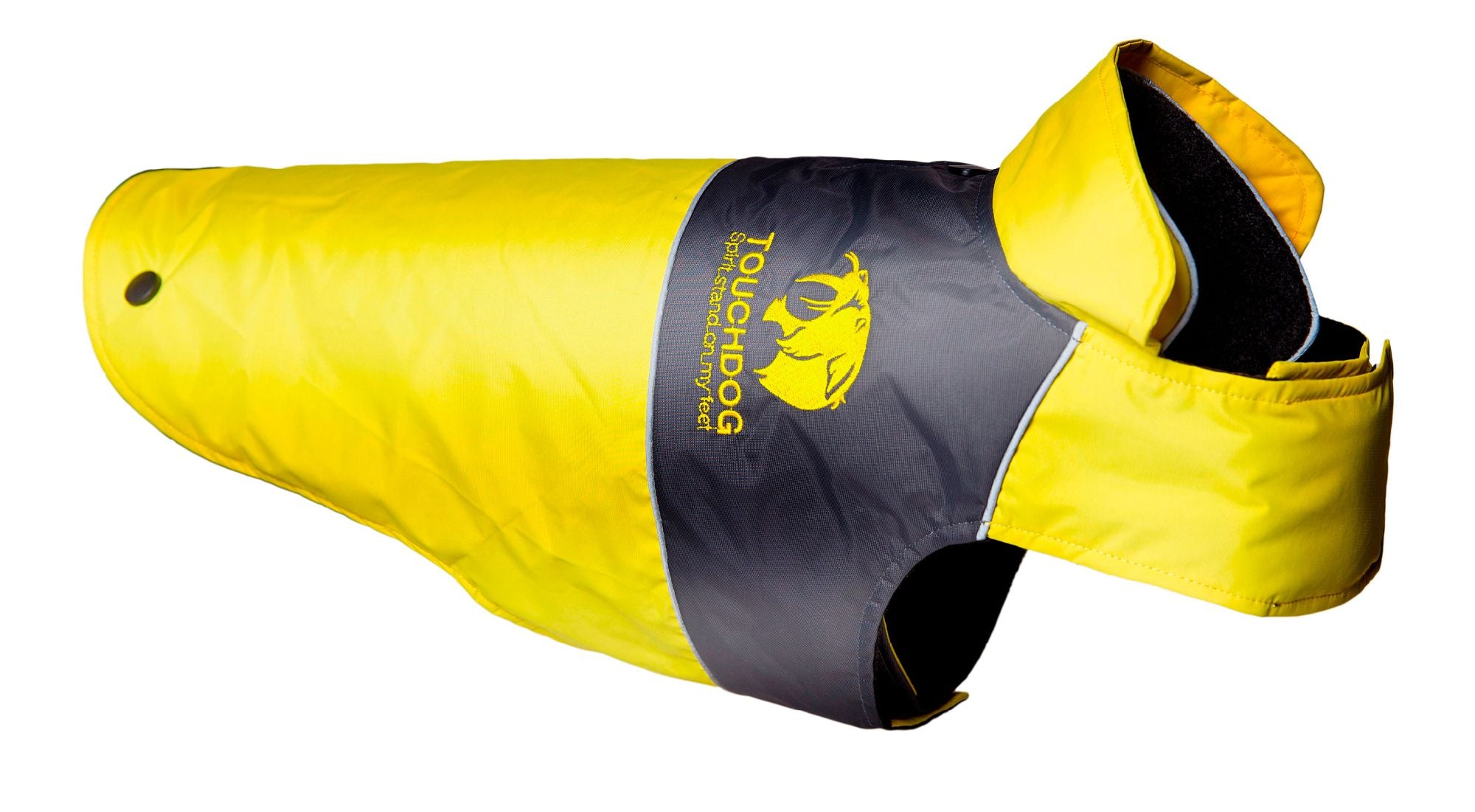 Touchdog Waterproof Convertible Dog Jacket-Yellow