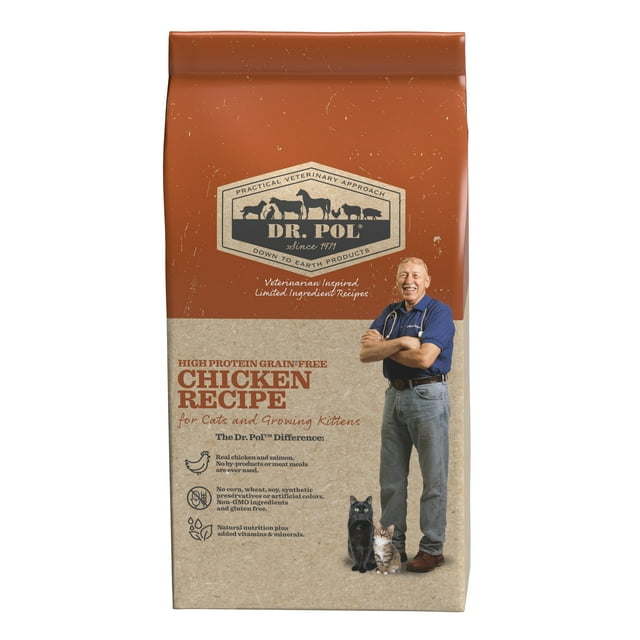 Dr. Pol High Protein Chicken Dry Cat Food for All Ages