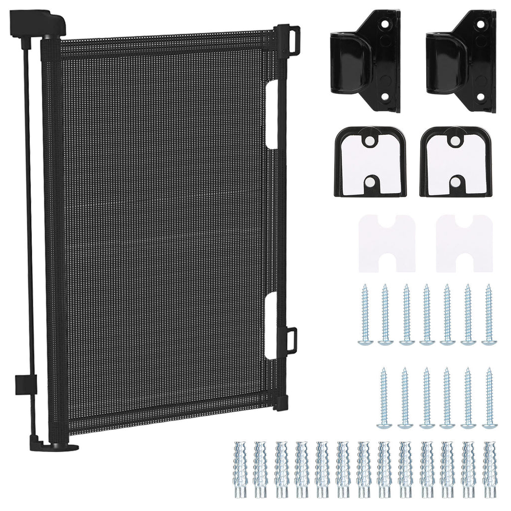 One-Handed Retractable Mesh Gate Barrier for Dogs