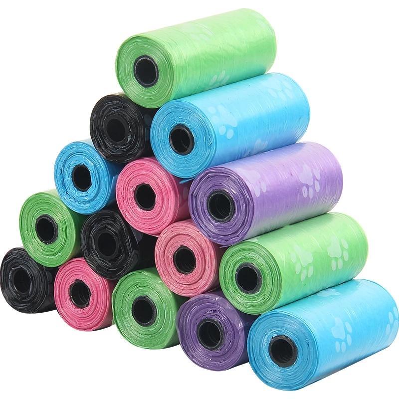 Various Color Doggie Poop Bags - 10 Rolls