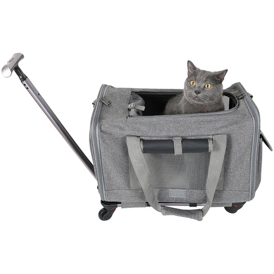 Convertible Rolling Dog Carrier with Handle