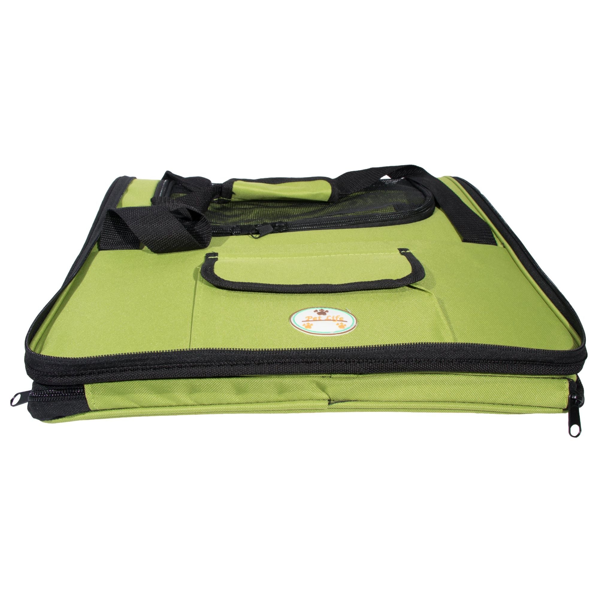 Pet Life 'Ultra Lock' Foldable Safety Dog Car Seat/Carrier - Green