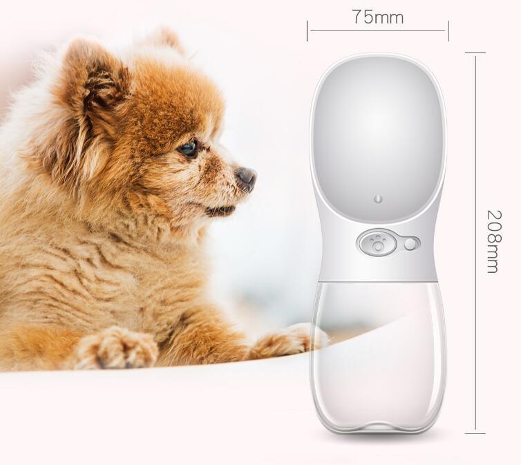 Portable Dog Water Bottle with Built-in Bowl