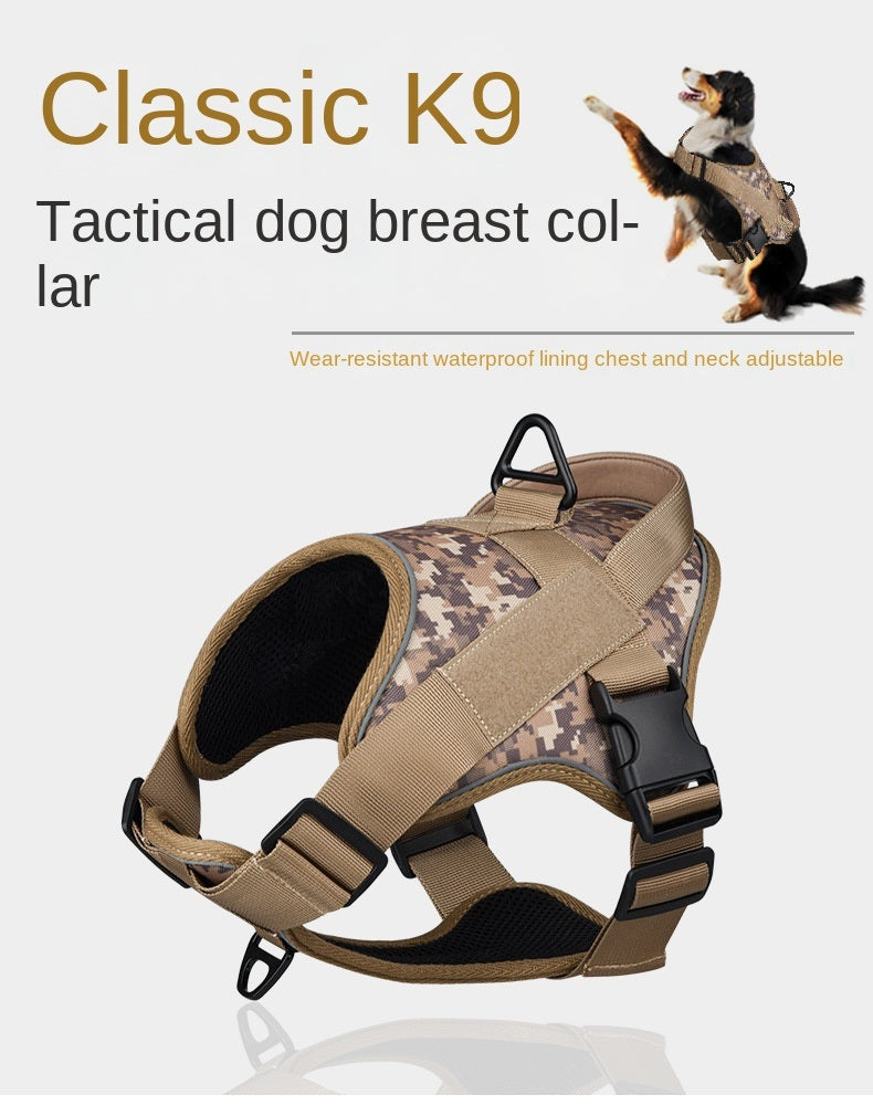 Tactical Chest Strap Training Harness Vest for Large Dogs