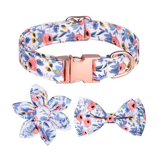 Adjustable Multicolor Flower Patterns Collars for Dogs